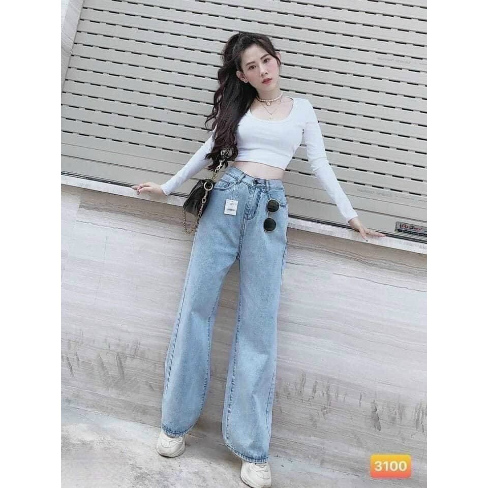 Quần Jeans bò sớ may gấu hàng đẹp