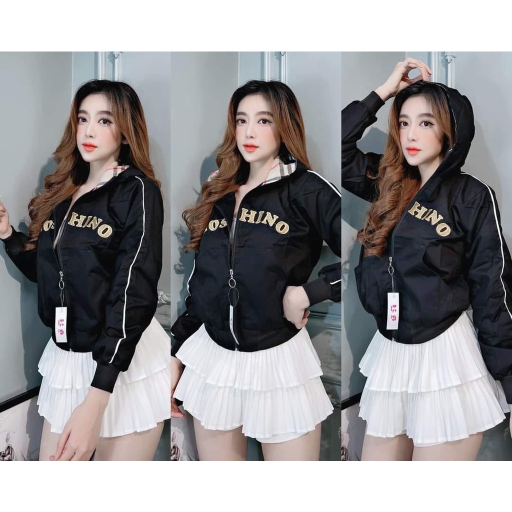 Áo Khoác Dù Chống Nắng Phối Chữ Cực Xinh - Mẫu Mặc SP Thật