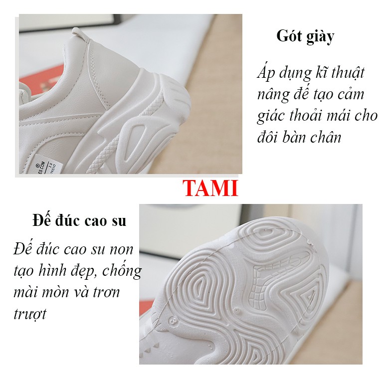 Giày thể thao nữ trắng đế vòm tôn chân TAMI-AD0013