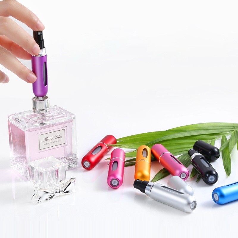 LỌ CHIẾT/ỐNG CHIẾT/CHAI CHIẾT/VỎ CHIẾT NƯỚC HOA TỰ ĐỘNG dạng bỏ túi 5ml rất tiện dụng