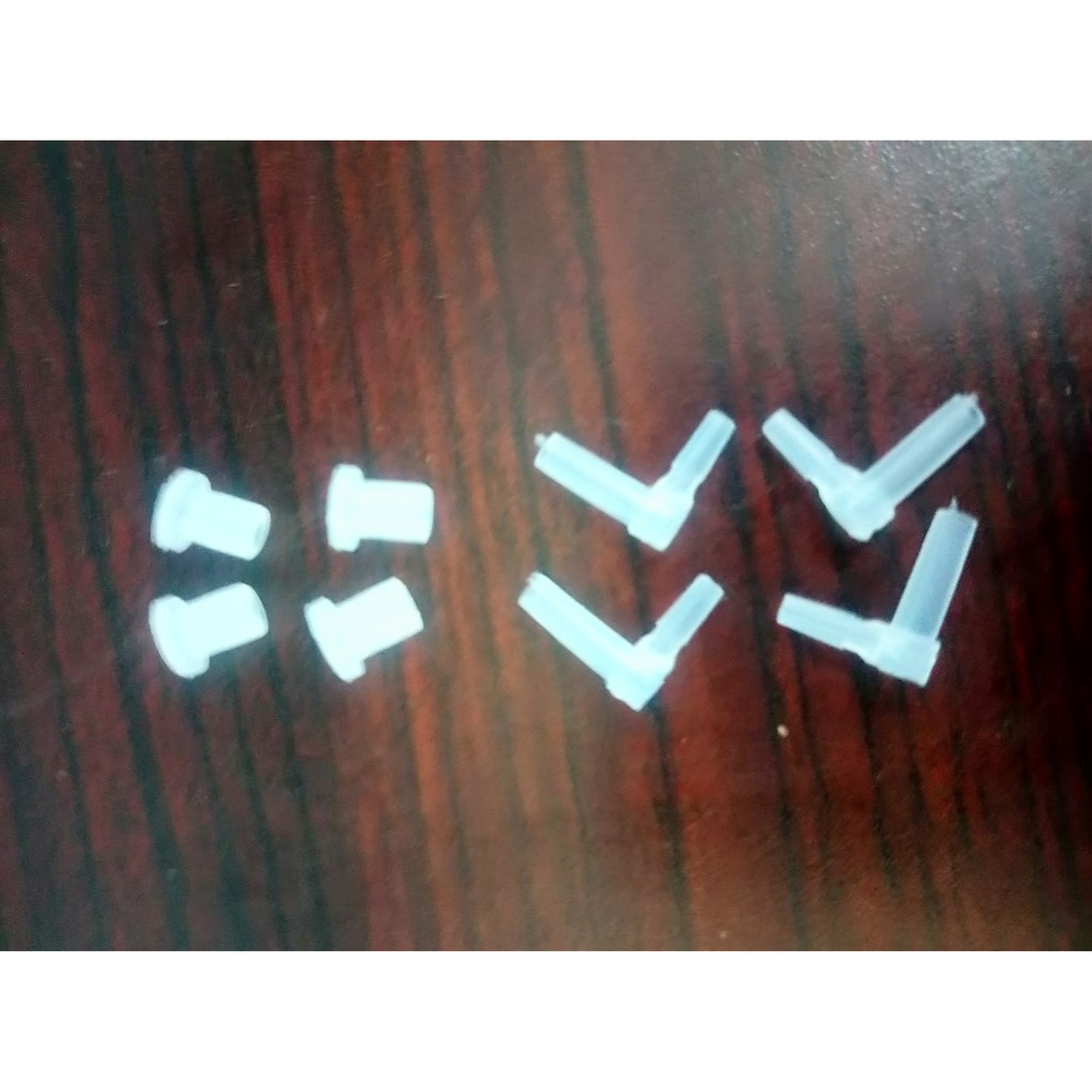 Bộ 4 co và núm cao su dùng để lắp bộ tiếp mực ngoài cho máy in phun.
