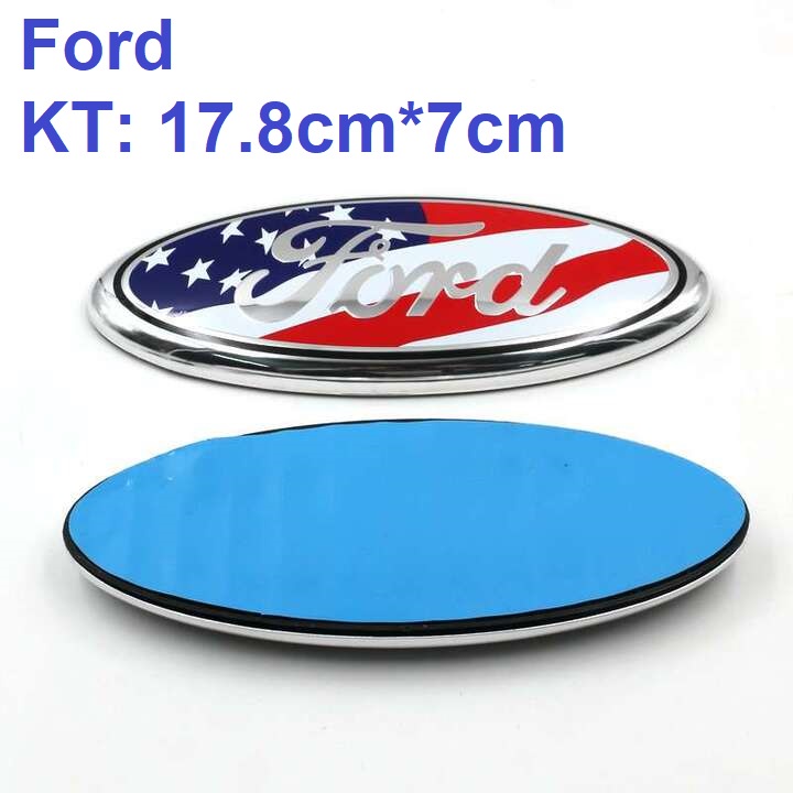 Logo biểu tượng trước và sau xe ô tô Ford, kích thước 17.8cm*7cm, chất liệu nhựa ABS cao cấp