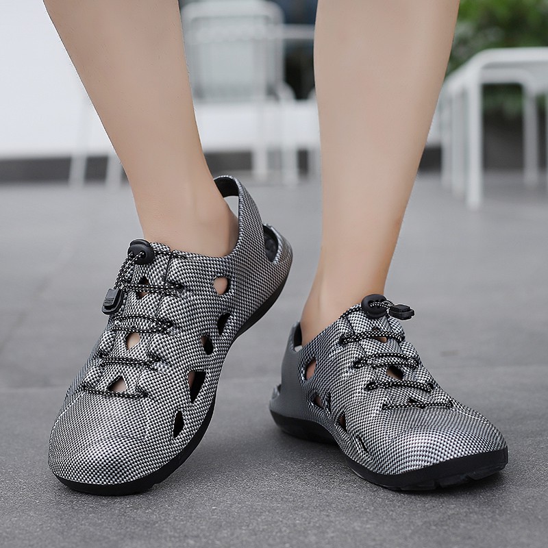 Hàng Có Sẵn Xăng đan Thể Thao Mẫu Guốc mules kasut lelaki Cho Nam