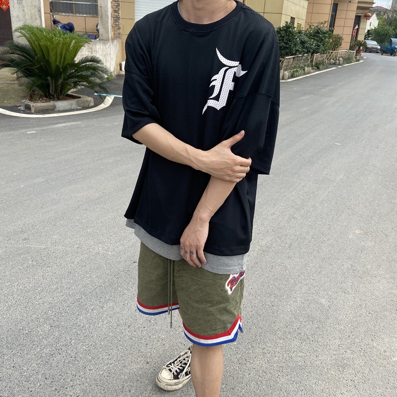 FEAR OF GOD FOG Season 5 Mainline Mesh Short Sleeve Sleeves Loose Couples Bieber Same High Street T-Shirt