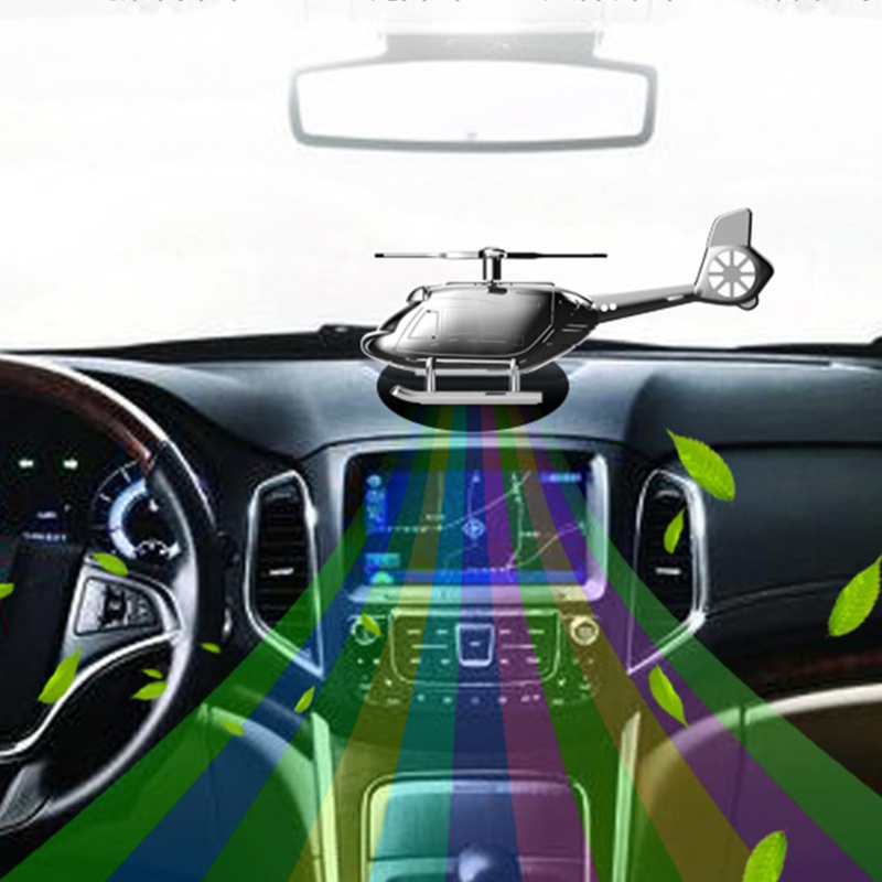 Phụ kiện khuếch tán tinh dầu cho xe hơi hình máy bay trực thăng sử dụng năng lượng mặt trời kèm phụ kiện