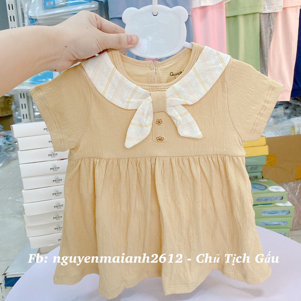 [ GOODMAMA ] Váy cộc tay cho bé từ 6 tháng đến 3 tuổi hãng Goodmama