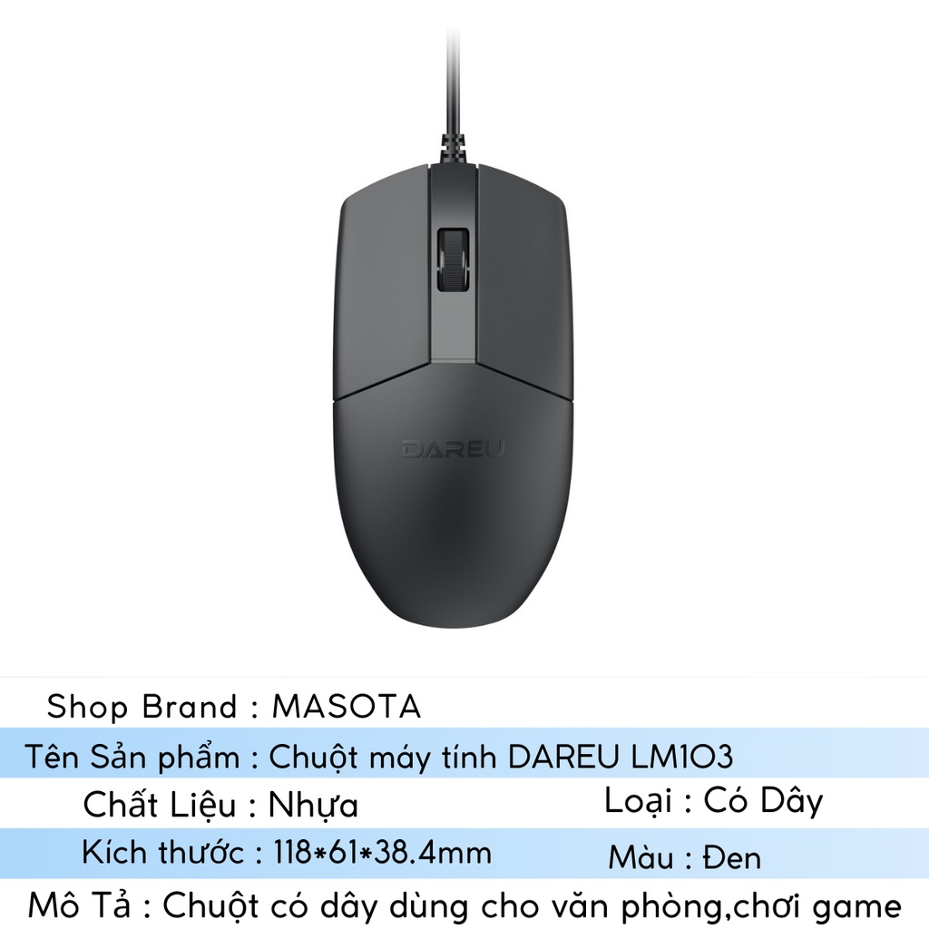 Chuột máy tính có dây gaming Dareu LM103 chính hãng mai hoàng