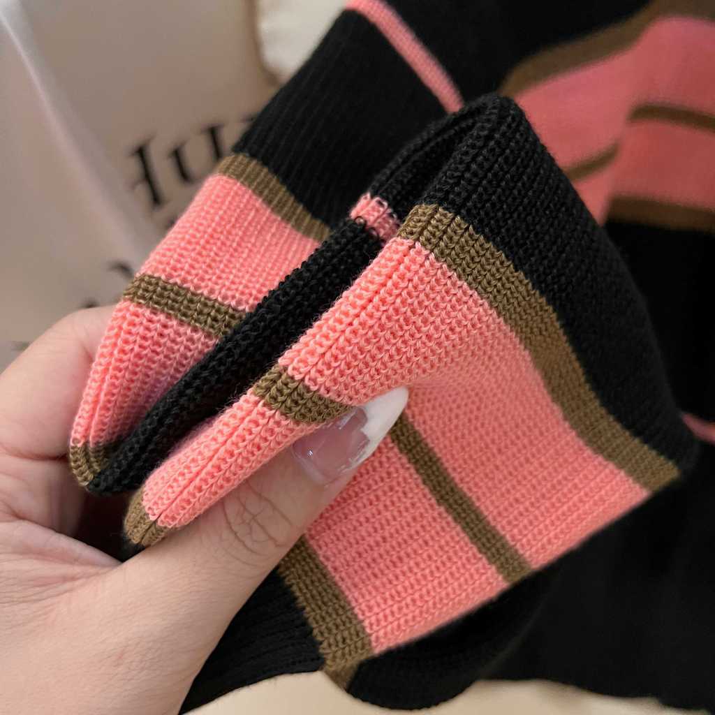 Áo sweater Trễ Vai Kẻ Sọc Thời Trang Mùa Thu Mới Cho Nữ