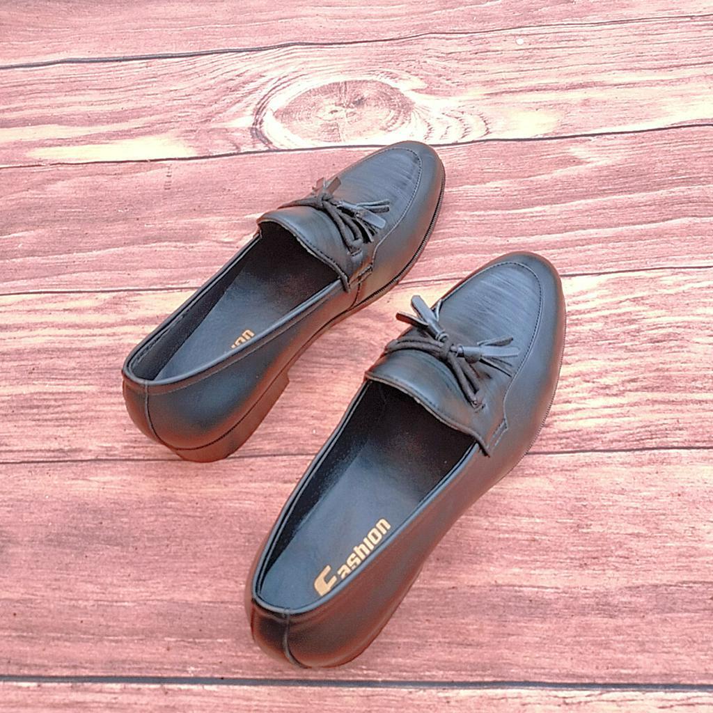 Giày lười da nam 2 màu nâu đen buộc nơ đế cao su giày dior da nam công sở full size 38 43: