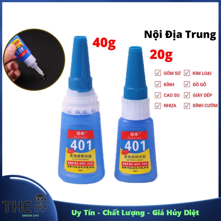 [HCM]  Keo Siêu Dính 401 Hàng Nội Địa Trung ,Dán Gỗ ,Dán Nhựa ,Dán Sắt,Dán Giày Dép