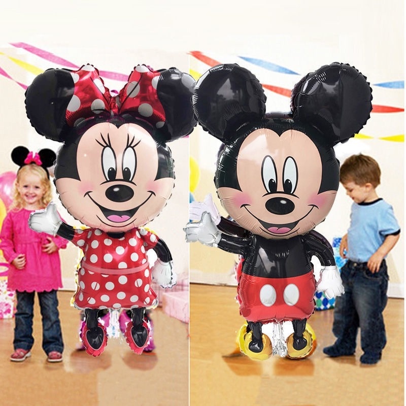 Bong Bóng Lá Nhôm Hình Chuột Mickey / Minnie Kích Thước 112 * 65CM Trang Trí Sinh Nhật / Tiệc Sinh Nhật