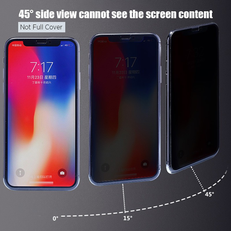 Kính cường lực chống nhìn trộm / chống chói cho iphone 11 pro max 12 iphone 11 pro xs max 7 8 6s plus x xr