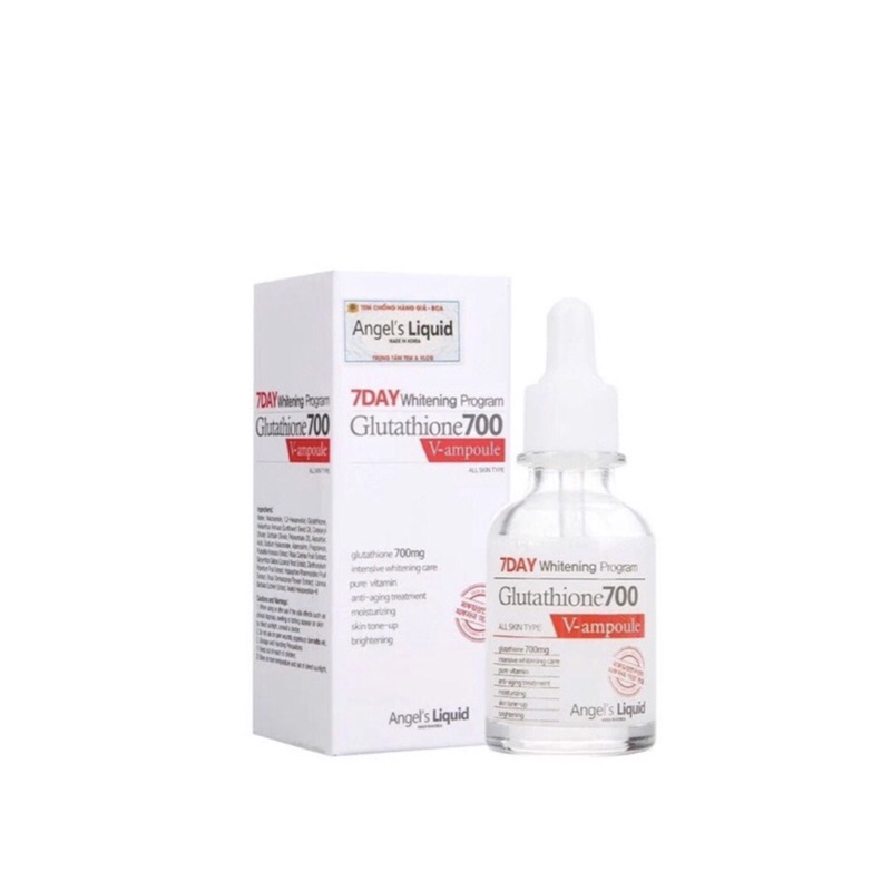 Serum dưỡng trắng Angel's Liquid 7 Day Whitening Program Glutathione 700 V-Ample 30ml (Angel liquid)