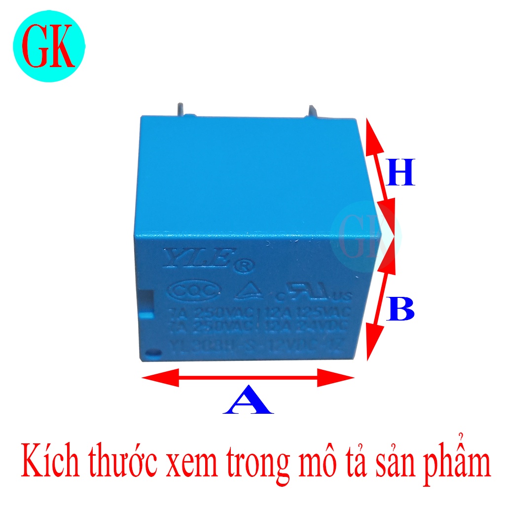 Rơ le 12V 5 chân YLE YL303H - 12VDC-1Z [K-08-12]