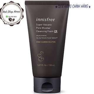 [Date mới] Sữa Rửa Mặt Tro Núi Lửa Se Khít Lỗ Chân Lông Kiềm Dầu Innisfree Jeju Volcanic Pore Micellar Foam 2X 150ml