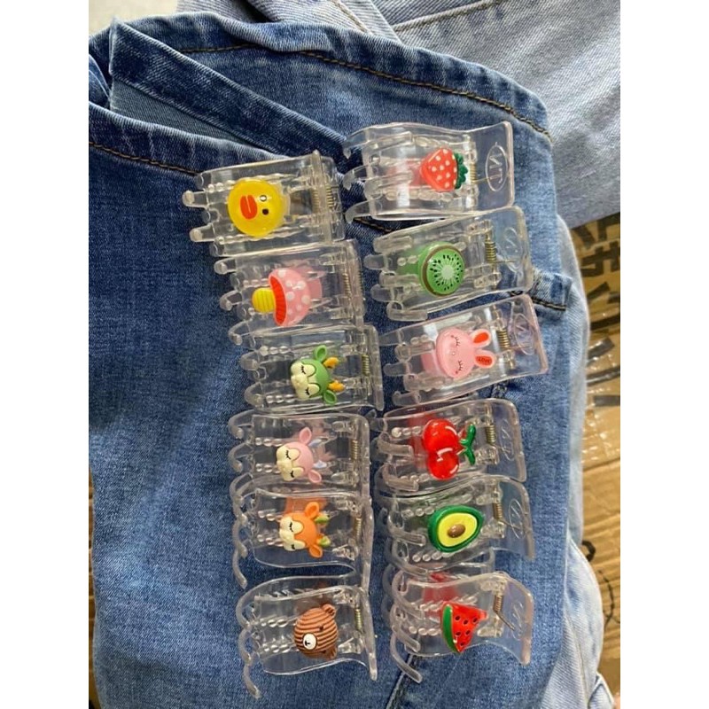 1 chiếc kẹp 5 răng hình thú cute dễ thương