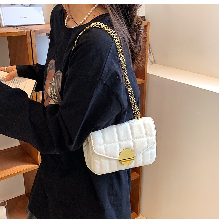 Túi Đeo Vai Hình Vuông Cỡ Nhỏ Phối Dây Xích Thời Trang Cho Nữ