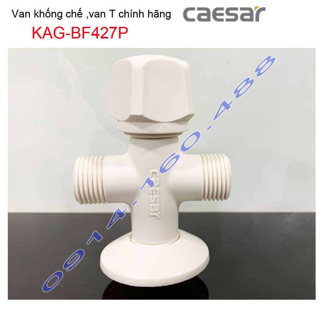 Van khống chế Caesar KAG-BF427P, van giảm áp T khóa chia nước 100% nhựa dùng cho vùng nước phèn nước mặn siêu bền không