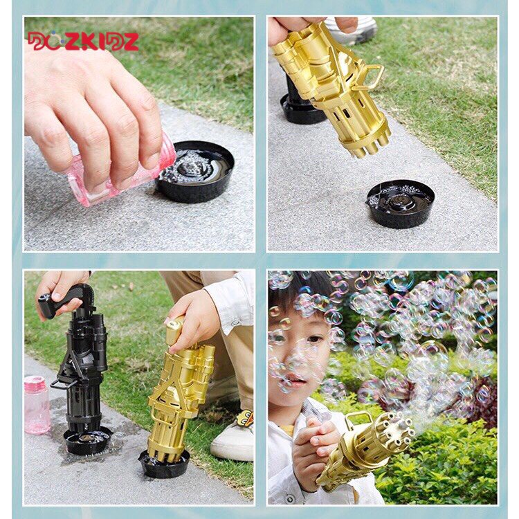 Đồ chơi mùa hè - Máy bắn bong bóng xà phòng 8 lỗ cho trẻ em từ 3 tuổi trở lên - DOZKIDZ