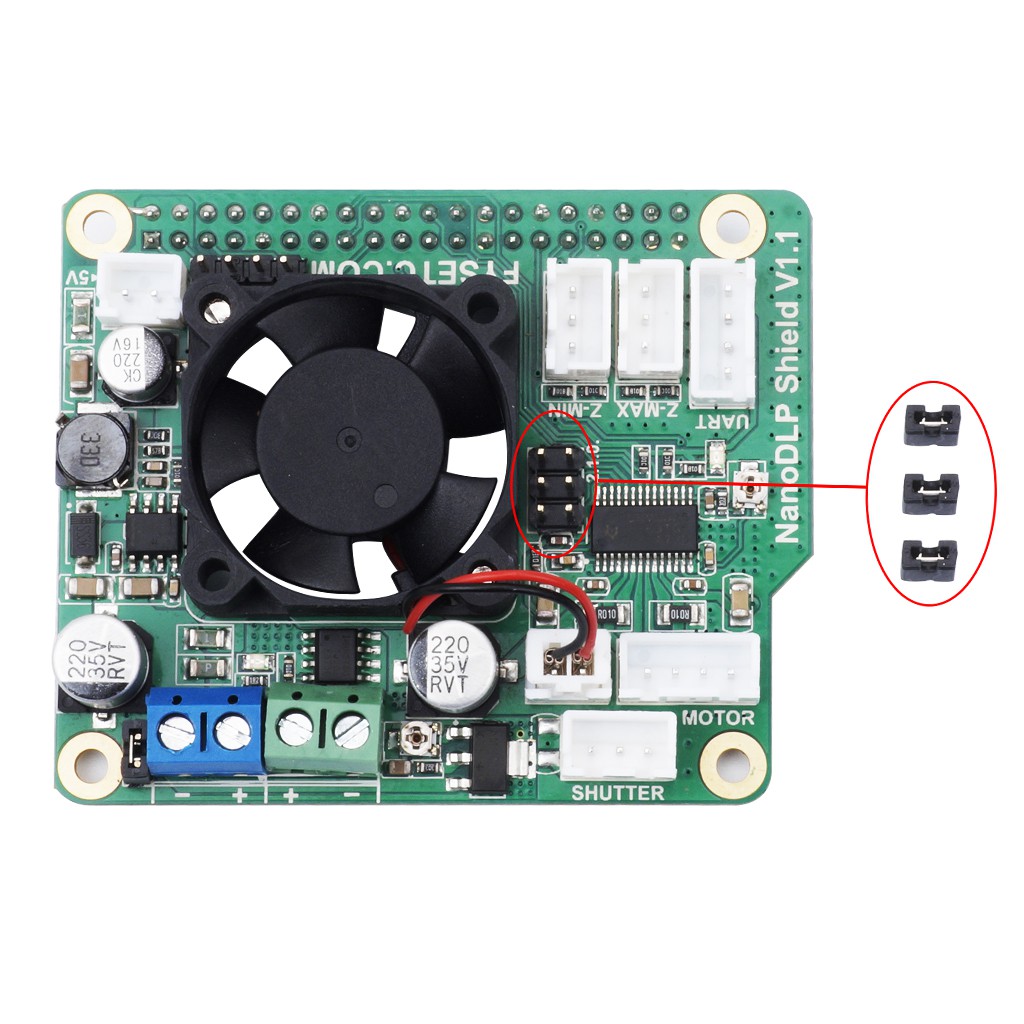 Bộ bảng mở rộng chắn NanoDLP v1.1 cho máy in 3D Raspberry Pi 3B