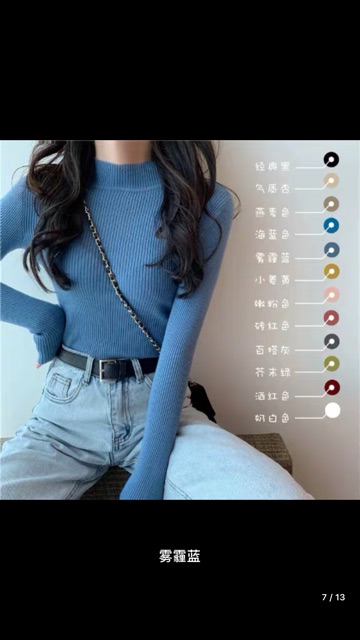 Áo len chui đầu nữ nhiều màusẵn màu đen ,trắng