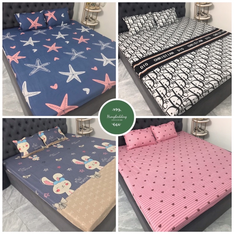 Bộ ga gối,drap gối,set ga chun poly giá rẻ,bền,đẹp