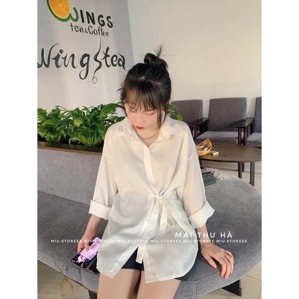 SƠ MI BUỘC ĐAI CHÉO