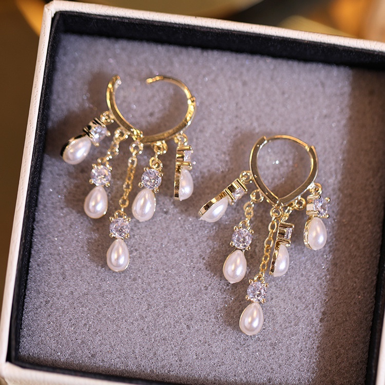 Khuyên Tai Bạc S925 Đính Ngọc Trai Sang Trọng Thời Trang 2022