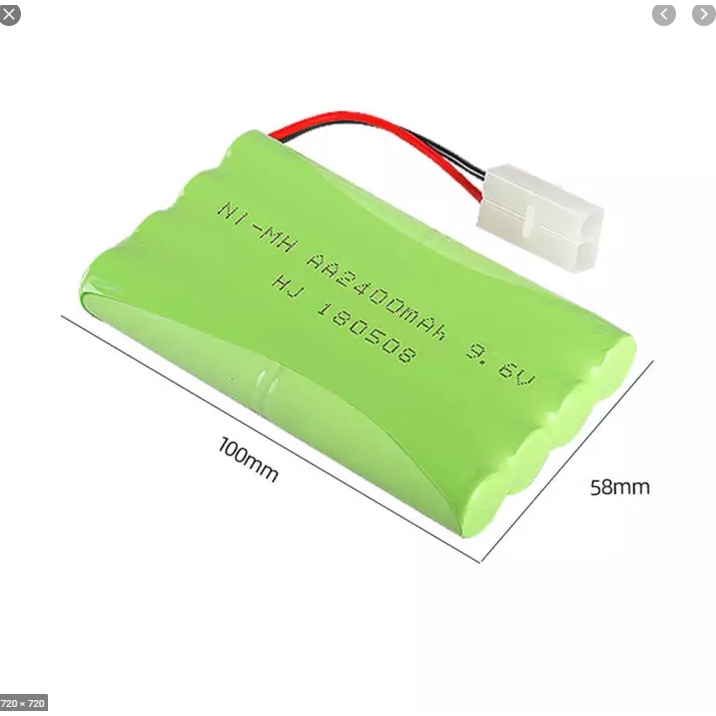 Pin kèm sạc usb 9.6v 2400mah đồ chơi xe điều khiển