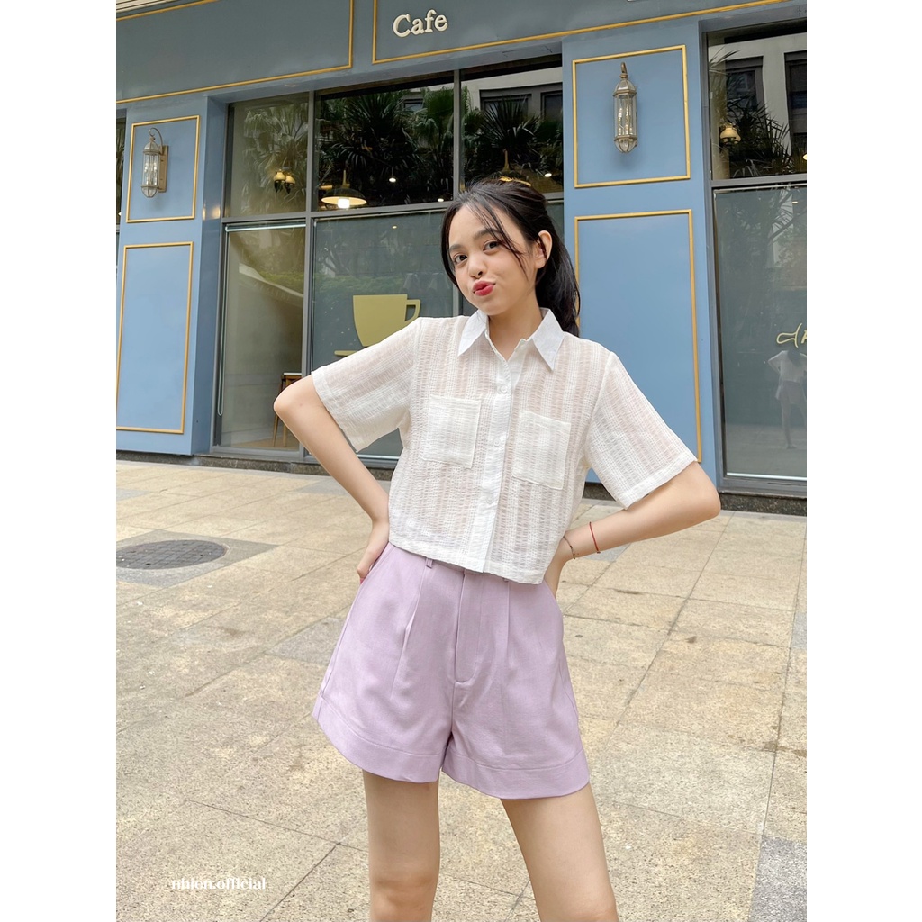 Quần short nữ, quần short vải nhiennhienvintage_BQ1