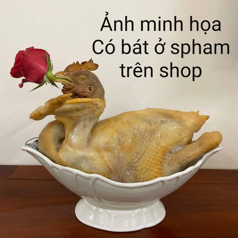 Bộ bát đĩa hoa mặt trời vẽ sen xanh đường kính 45cm và 55cm.Hàng gốm sứ Bát Tràng.