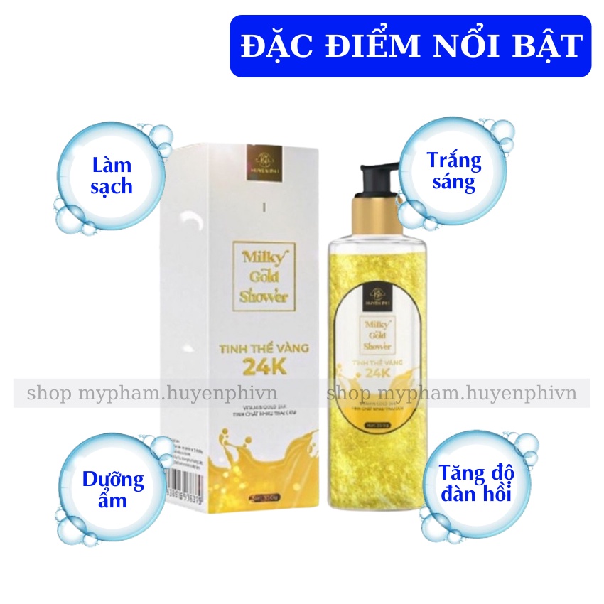 Sữa Tắm Huyền Phi Tinh Thể Vàng Tinh Chất Nhau Thai Cừu Trắng Sáng Láng Mịn Da