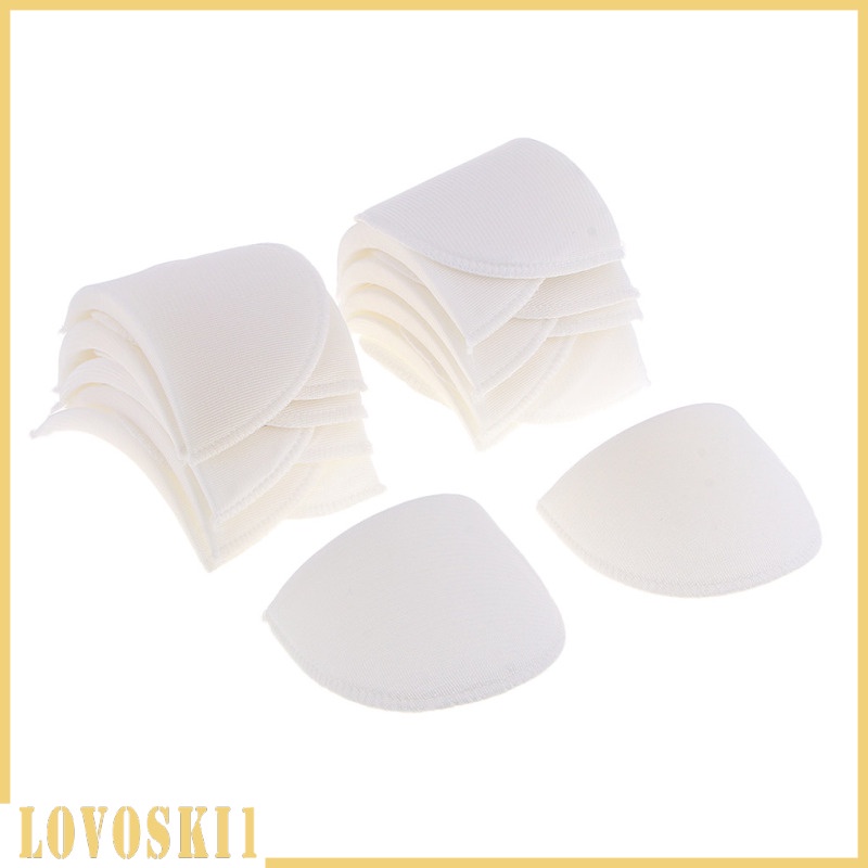 [LOVOSKI1]6 Pairs White Sponge Shoulder Pads for Women Men Unisex DIY