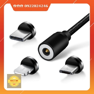 [CHÍNH HÃNG] CÁP SẠC NAM CHÂM – 3 ĐẦU SẠC : micro USB + Lightning + Tye C - DÂY DÙ BỀN ĐẸP