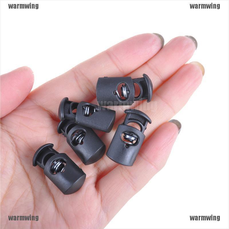 Set 10 Móc Lò Xo Bằng Nhựa Màu Đen Chuyên Dụng Cho Dây Cáp