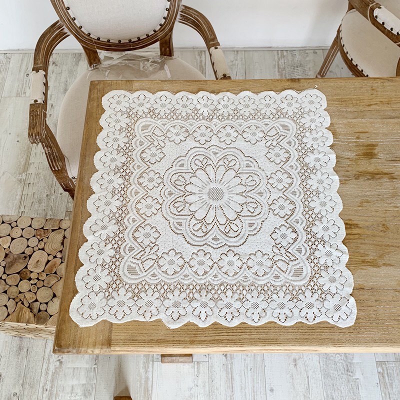 Khăn Trải Bàn Phối Ren Hoa Phong Cách Vintage (Nhiều kích thước tùy chọn) - CÓ SẴN - Daisy.decor