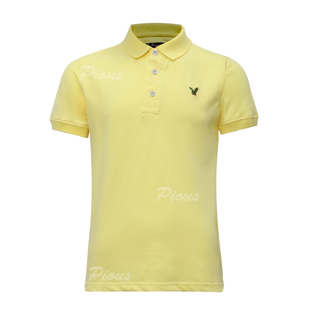 Áo thun nam cá sấu cotton cao cấp trơn ngắn tay pious (màu carot)
