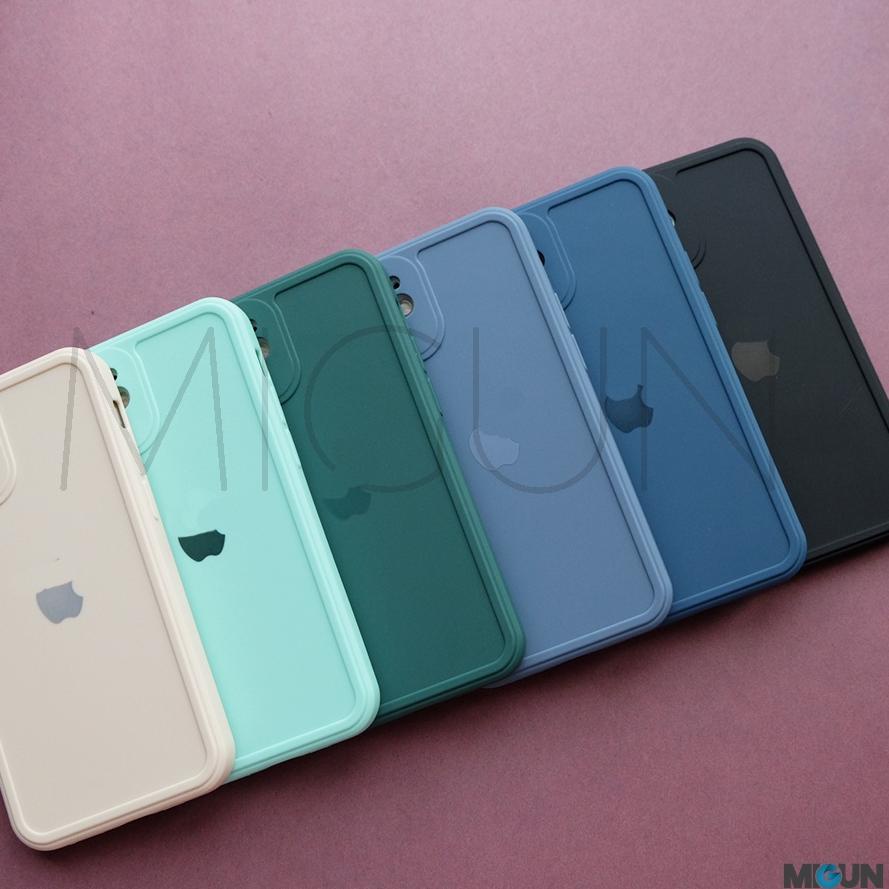 Bộ 2 Khung Viền Vuông Bằng Silicone Cho Điện Thoại iPhone 6 7 8 6+ 7+ 8 Plus X XR XSMAX 11 12 PROMAX Z44