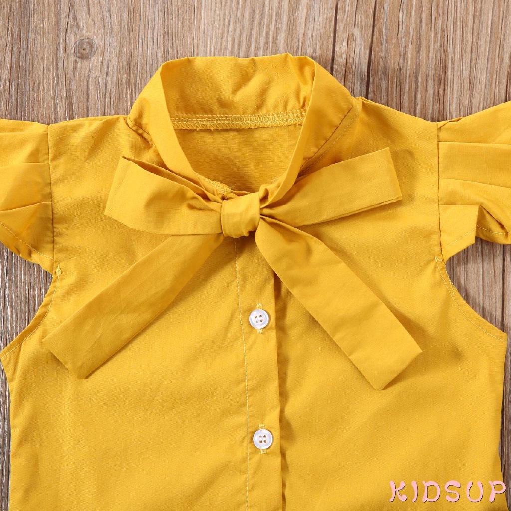 Bộ Quần Áo Gồm 2 Món Áo Thun+Quần Short Dành Cho Trẻ Em Gái Từ 1-6 Tuổi