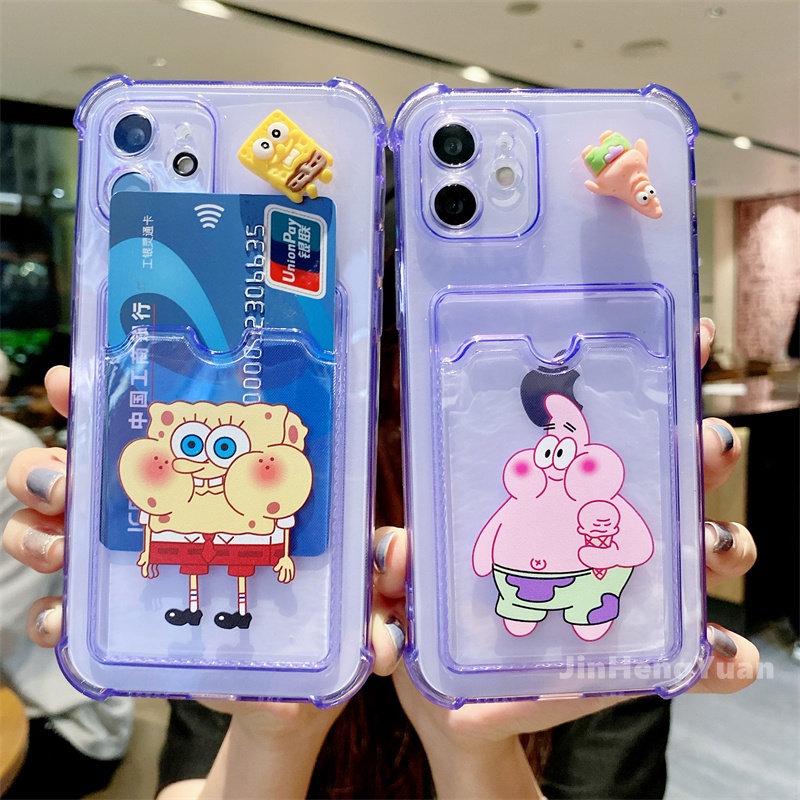 Ốp Điện Thoại Trong Suốt Chống Rơi Hình Nhân Vật Spongebob Cho iPhone 11 12 Pro Max X Xsmax 7 8 Plus Xr 12mini Se2020