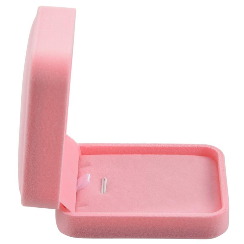 1pc Jewelry Storage Box Display Necklace Box Pink