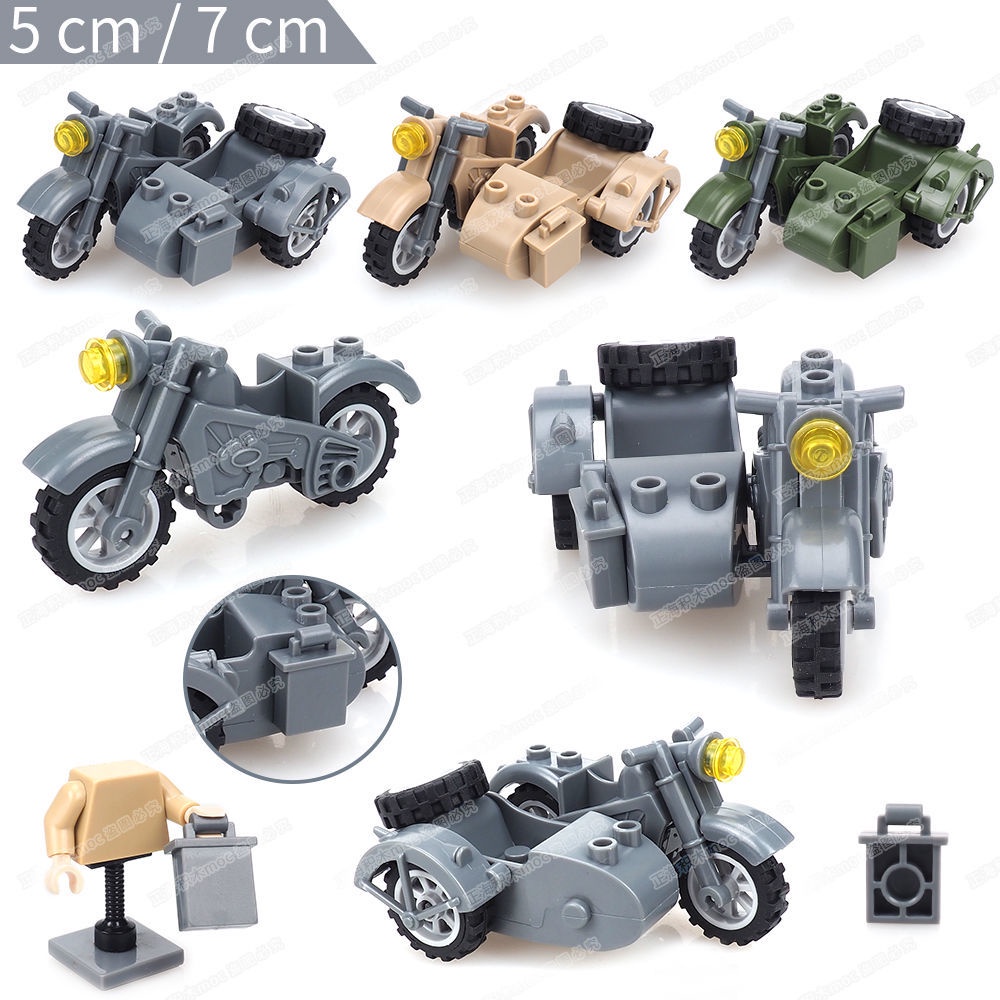 Mô Hình Lắp Ráp Lego Xe Mô Tô Quân Đội 2 War Minifigures