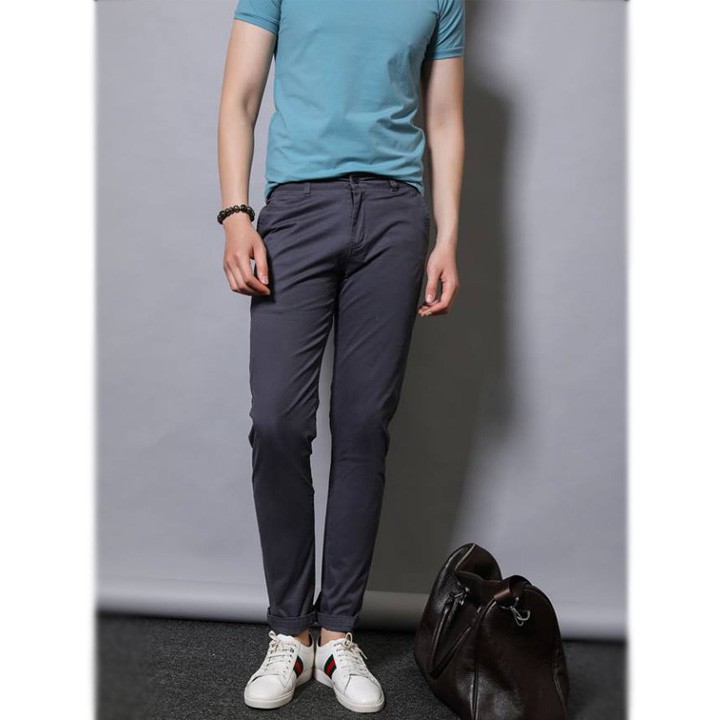 Quần Kaki Nam Dáng Vừa Màu Ghi Đậm Phong Cách Công Sở Trẻ Trung | BigBuy360 - bigbuy360.vn