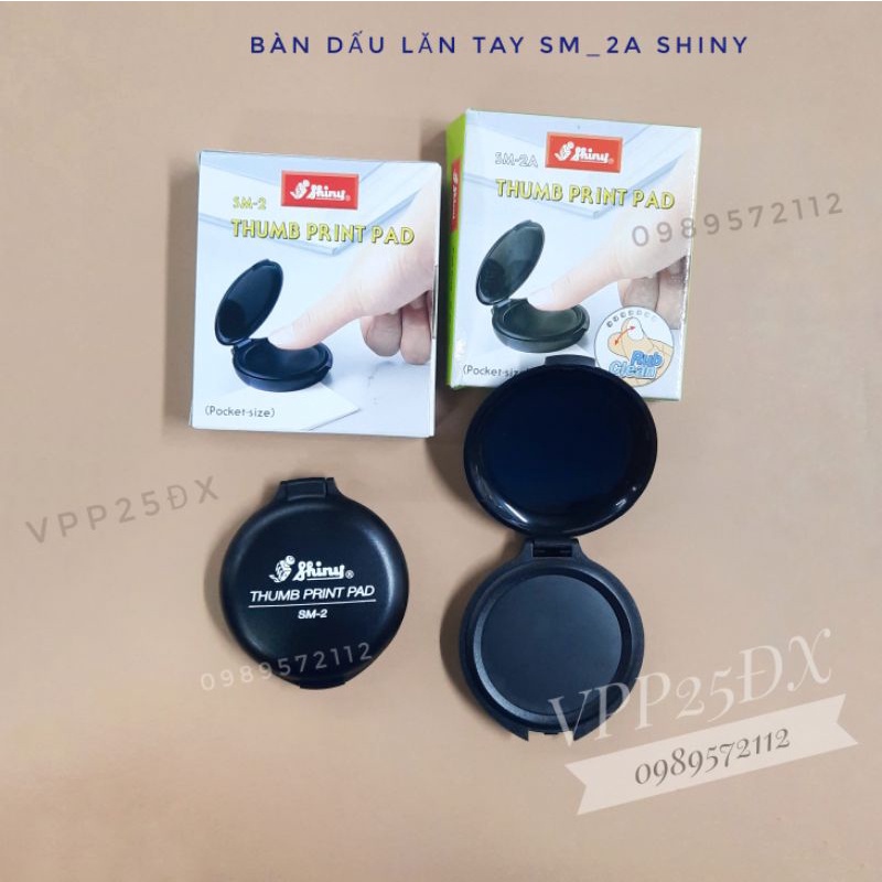 Hộp dấu lăn tay SM-2A shiny.bàn dấu lăn tay không dính.