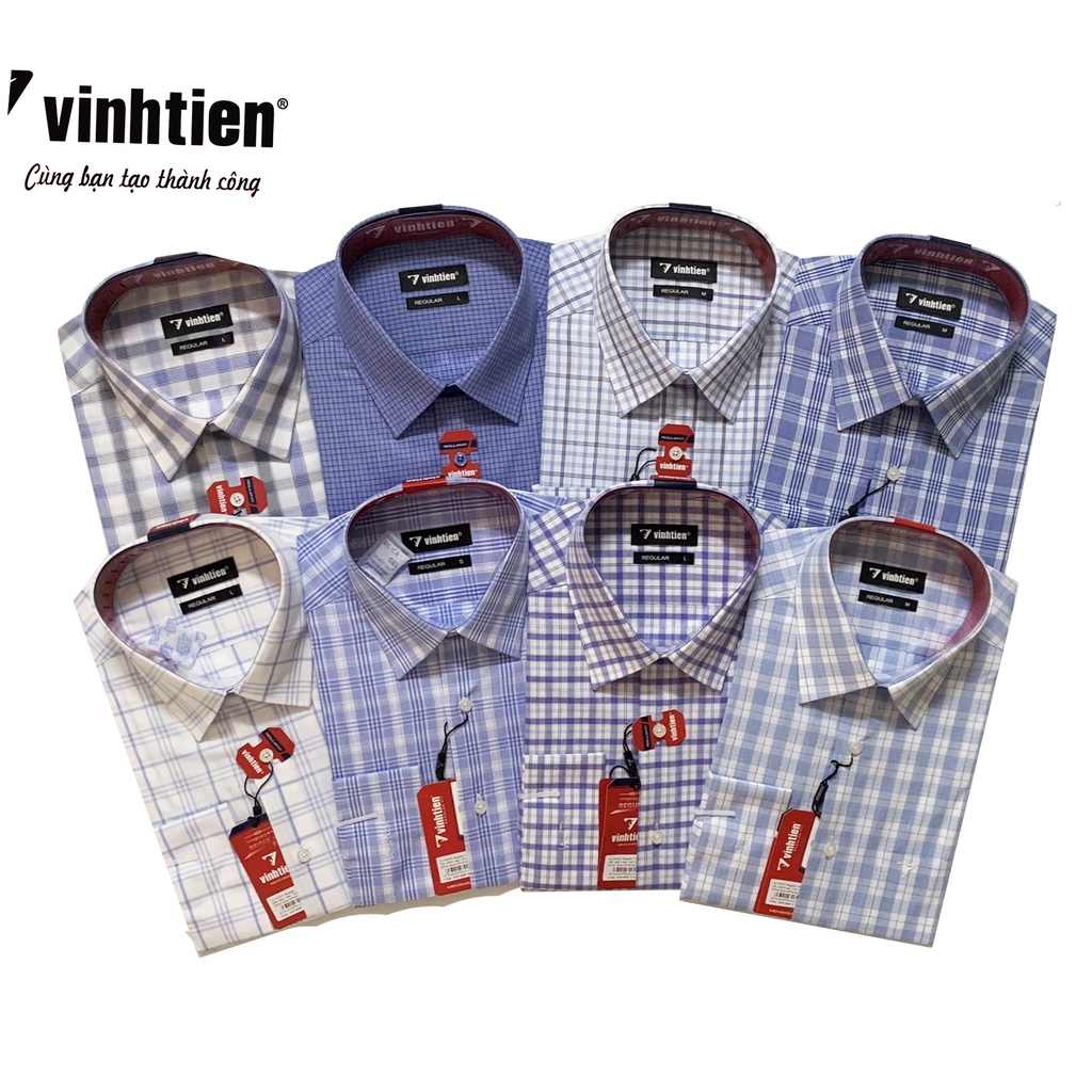 Áo Sơ Mi Dài Tay Dáng Regular- Vạt Ngang Vĩnh Tiến 355