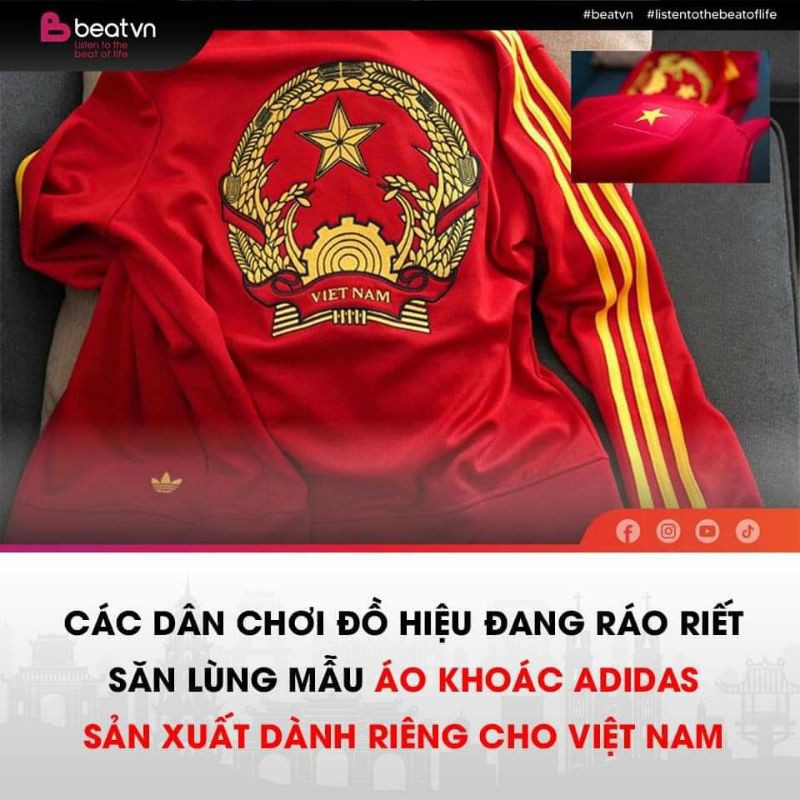 [GIÁ XƯỞNG] áo khoác nỉ adidas Việt nam hàng limited khoác thể thao