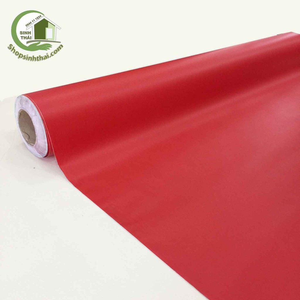 Giấy dán tường màu đỏ nhám -  - có sẵn keo