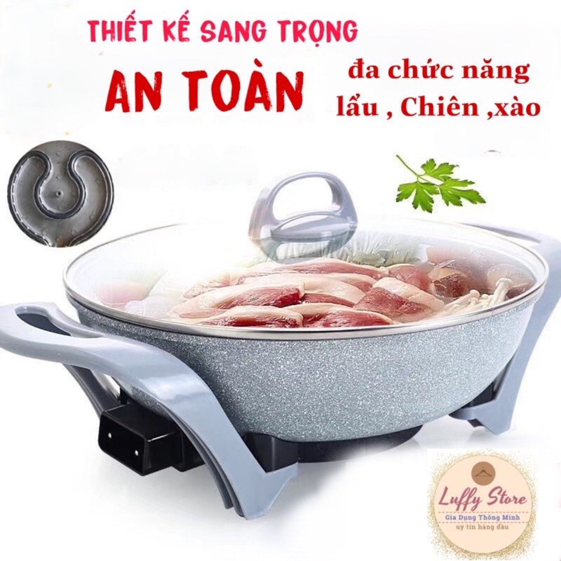 Nồi lẩu đa năng hàng nội địa Trung siêu chống dính chiên xào lẩu nướng tiện dụng