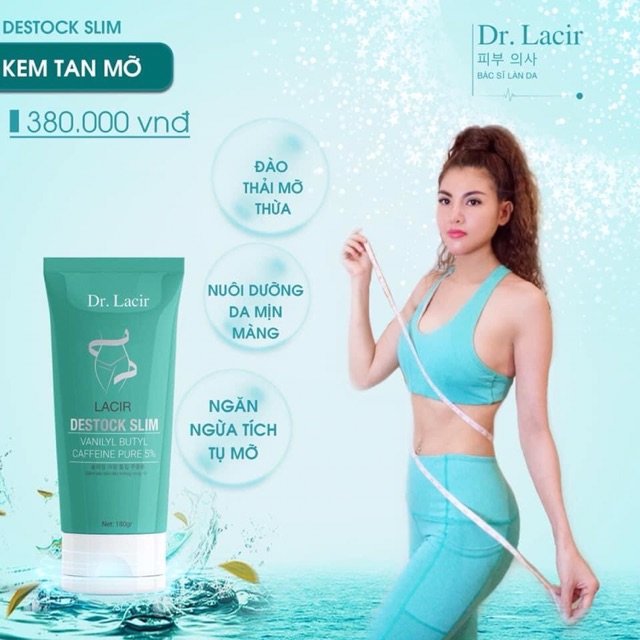 [tặng kèm gen nịt bụng] KEM TAN MỠ DESTOCK SLIM DR.LACIR - giảm cân nhanh chóng an toàn