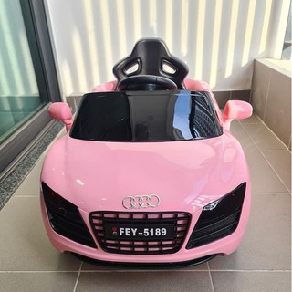 Ô tô xe điện đồ chơi FEY 5189 cho bé tự lái và điều khiển từ xa (Đỏ-Trắng-Hồng)